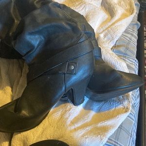 black knee high boots